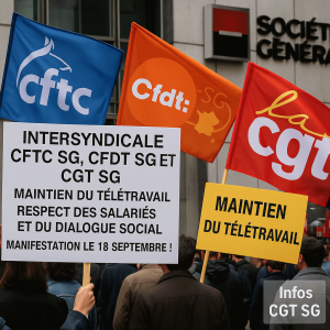 Intersyndicale : Maintien du télétravail, Respect des salariés et du dialogue social - Manifestation le 18 septembre