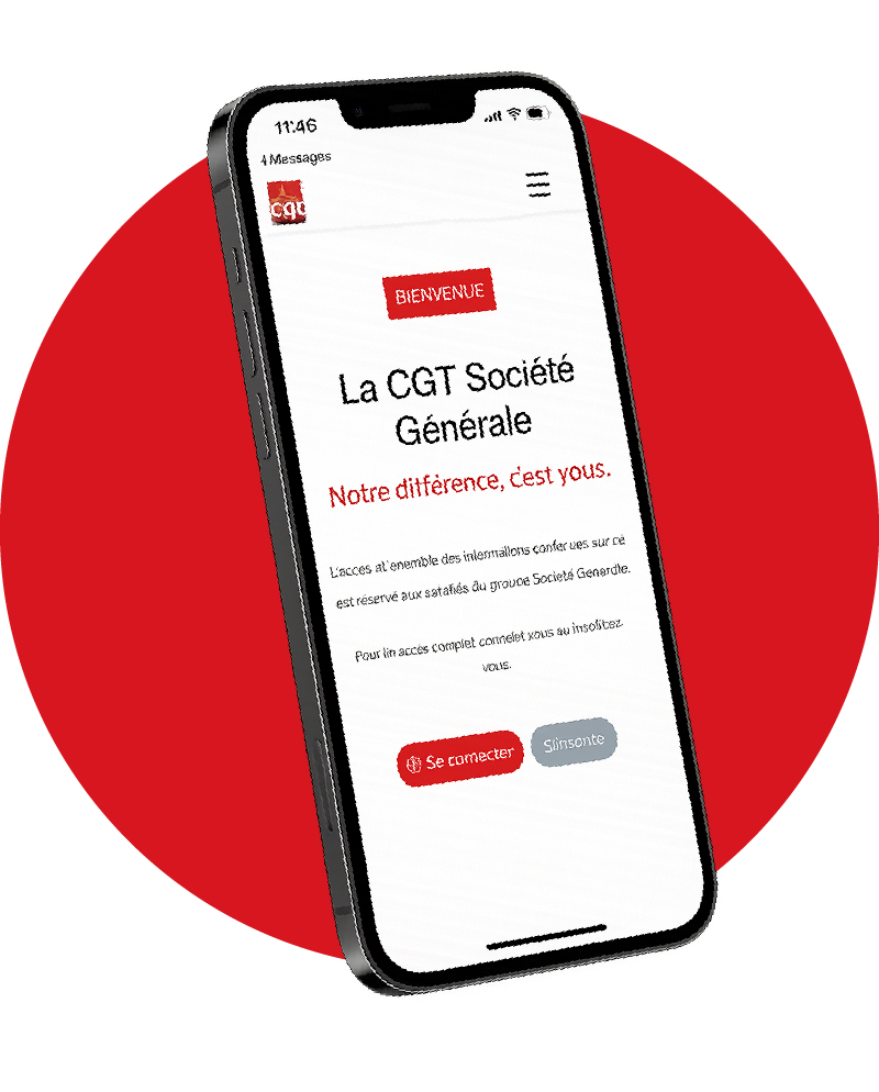 Application CGT SG sur smartphone