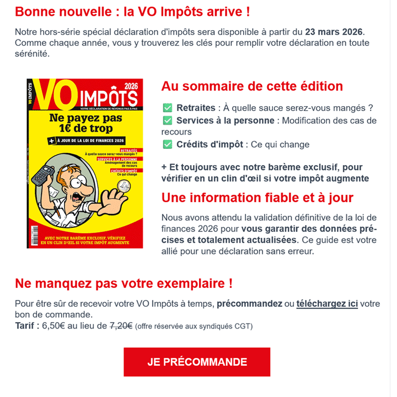 La VO Impots arrive bientot ! 