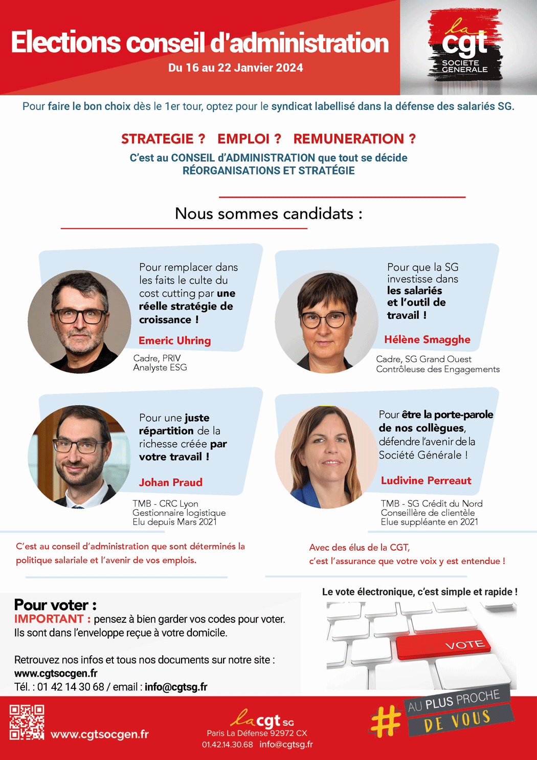 IProfession de foi - Elections des représentants du personnel au CA Janvier 2024