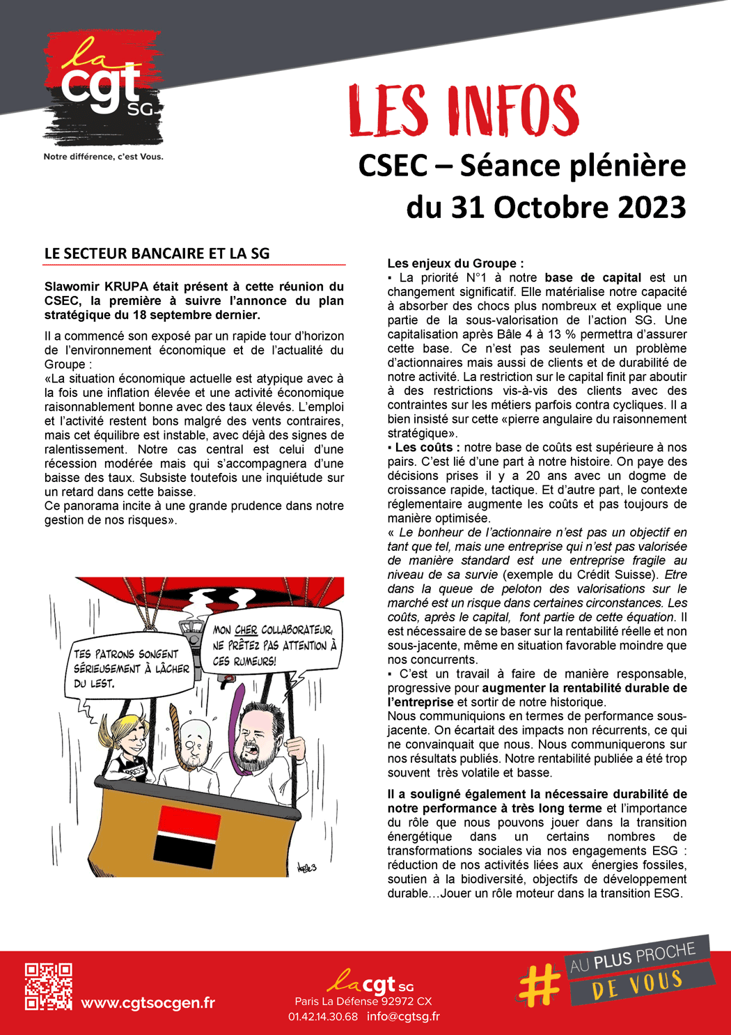 IInfo CSEC : Rencontre avec Slawomir Krupa - Plénière du 31 Octobre 2023